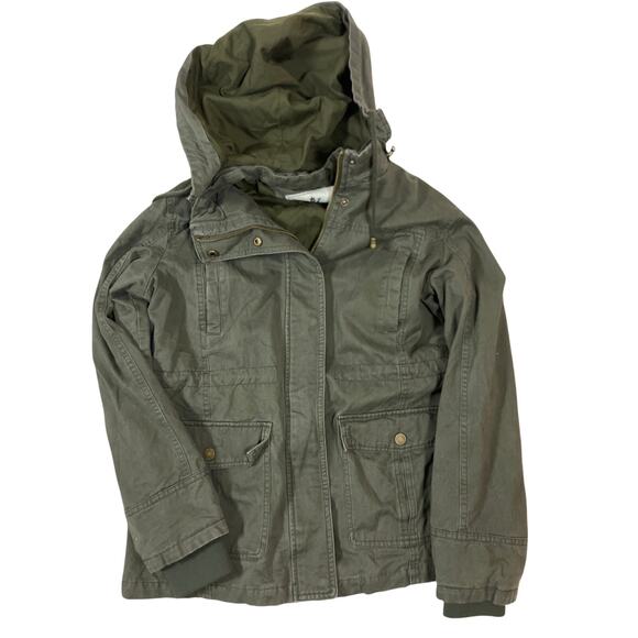 Wenven Women’s Large Utility Jacket 100% Cotton w/ Removeable Hood - Picture 1 of 6